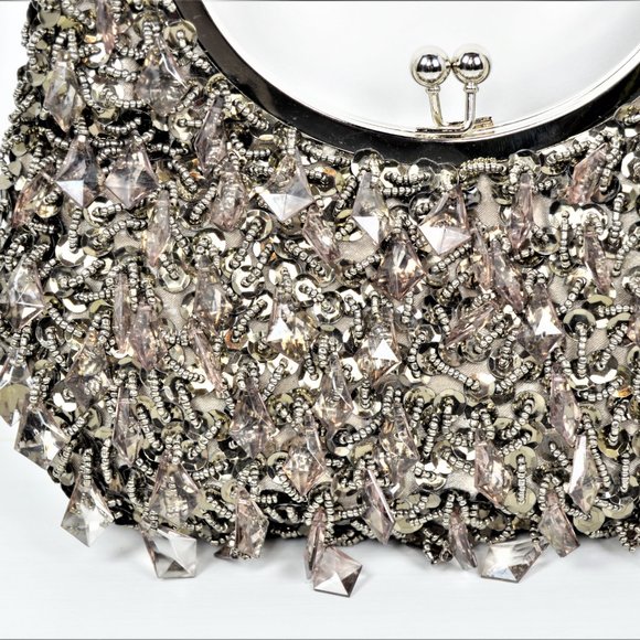 NWT Prezzo Sequin Bead Ring Handle Bag - Picture 5 of 5